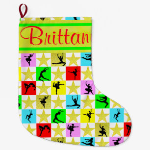 MEIA DE NATAL GRANDE ESTRELA BALLERINA PERSONALIZADA DE NATAL