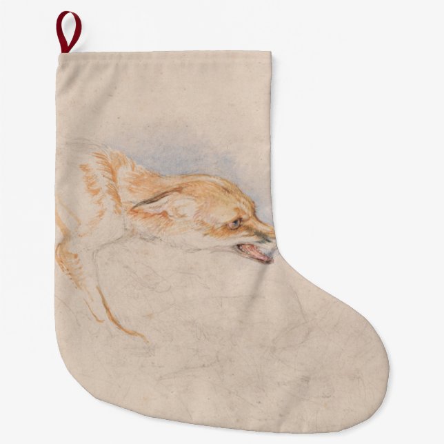 Meia De Natal Grande Estudo de uma Raposa de Agressão (por John Frederi (Frente)