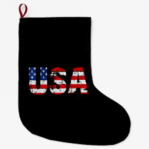 Meia De Natal Grande EUA Bandeira Americana Bandeira Americana Patrióti