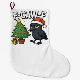 Meia De Natal Grande F-caw-f Corvo de Natal Árvore de Natal Meme