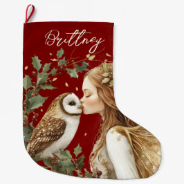 Meia De Natal Grande Fada de Natal Fofo Forestcore