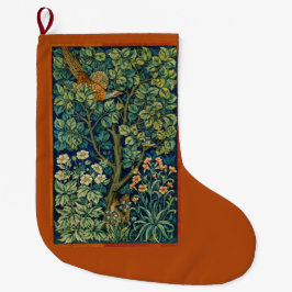 Meia De Natal Grande Faisão numa Árvore (por William Morris)