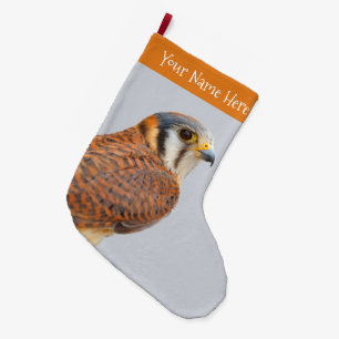 Meia De Natal Grande Falcão Americano Kestrel Sparrowhawwawk espantoso