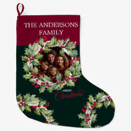 Meia De Natal Grande Família de Fotografias Editáveis do Chistmas da fe