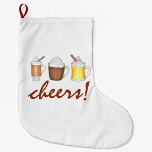 Meia De Natal Grande Felicidades! Feriado de inverno Rum Eggnog
