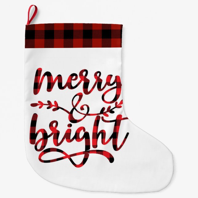 Meia De Natal Grande Feliz e Brilho (Frente)