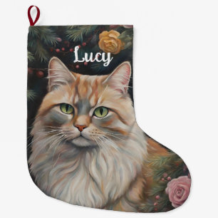 Meia De Natal Grande Feliz Natal, Bonitos presentes para gatos