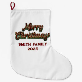 Meia De Natal Grande Feliz Natal - Correspondência Familiar