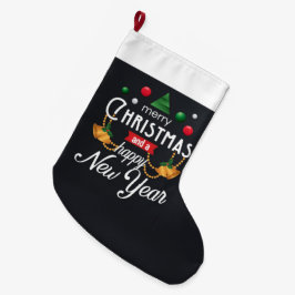 Meia De Natal Grande Feliz Natal e Feliz ano novo