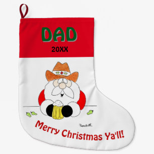Meia De Natal Grande Feliz Natal pra vocês Texas Papai Noel