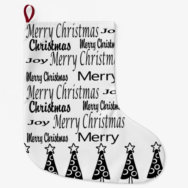 Meia De Natal Grande Feliz Natal Stocking, (Frente)