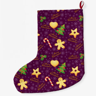 Meia De Natal Grande Feliz Natal Stocks