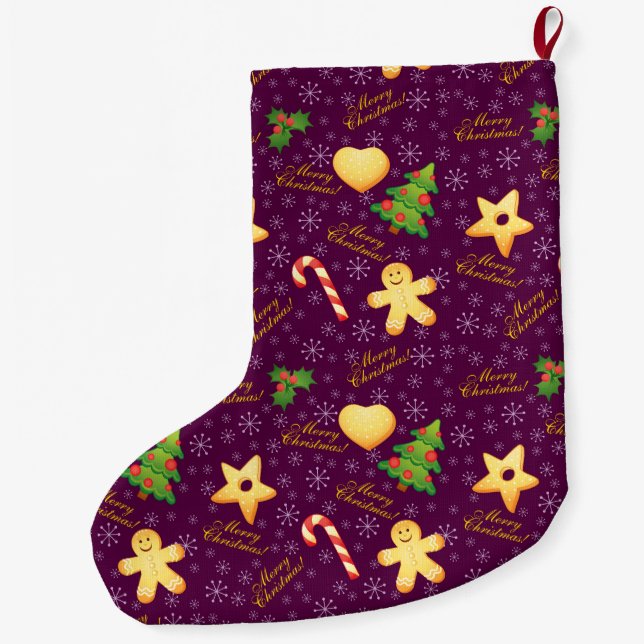 Meia De Natal Grande Feliz Natal Stocks (Verso)