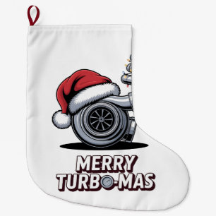 Meia De Natal Grande Feliz Turbomas Turbo Mecânico Papai Noel Natal 