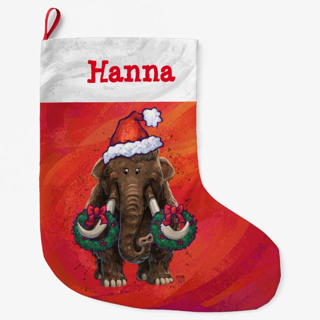 Meia De Natal Grande Feriado Fócito Mastodon (Frente)