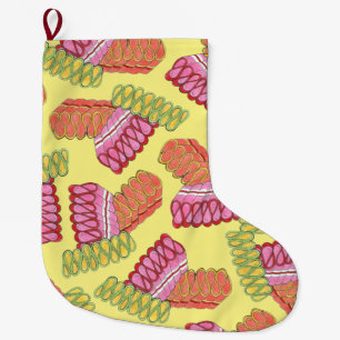 Meia De Natal Grande Férias Doces de Fita de Natal Velho