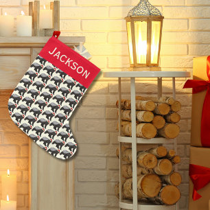 Meia De Natal Grande Festas Texugo Furioso Papai Noel Animal Adicionar 