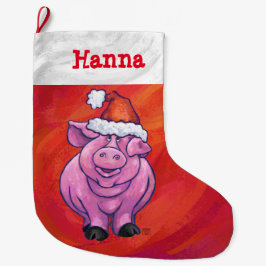 Meia De Natal Grande Festivo personalizado Natal de Suíno