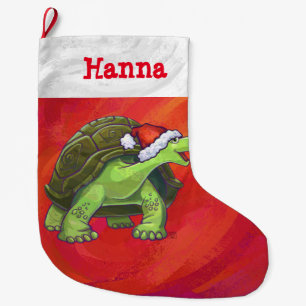 Meia De Natal Grande Festivo personalizado Tortoise Natal
