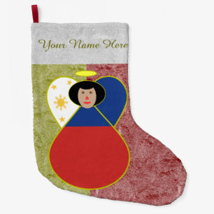 Meia De Natal Grande Filipino ou Bandeira do Anjo das Filipinas