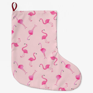 Meia De Natal Grande Flamingo