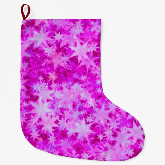 Meia De Natal Grande Flores Celestiais de Natal (Frente)