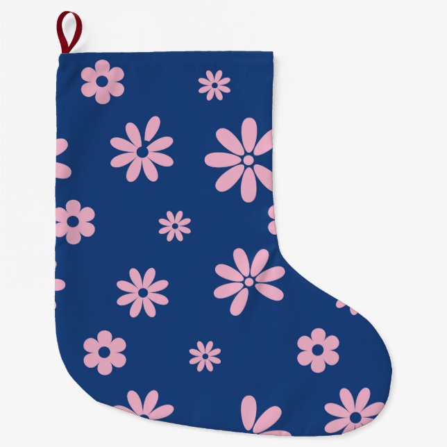 Meia De Natal Grande Flores e Petais 13 (Frente)