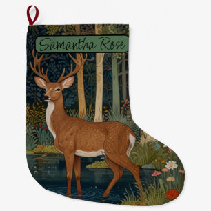 Meia De Natal Grande Floresta de veados retrorreflectores