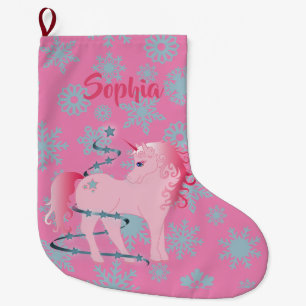 Meia De Natal Grande Fofo cor-de-rosa de Natal
