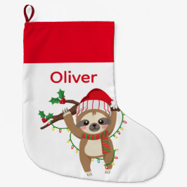 Meia De Natal Grande Fofo de Natal Personalizado e Bonito