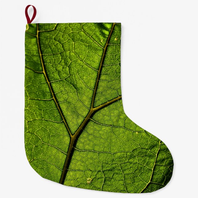 Meia De Natal Grande Folha de Borboleta Verde (Frente)