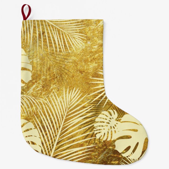 Meia De Natal Grande Folhas 8 (Frente)