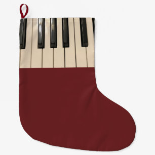 Meia De Natal Grande Foto do teclado de piano