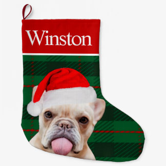 Meia De Natal Grande Foto Personalizada de Cachorro de Estimação de Fér