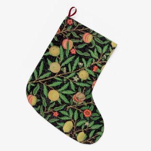 Meia De Natal Grande Fruta e folhagem botânica da Vintage - Grande Nata