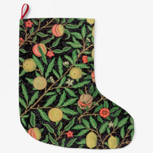 Meia De Natal Grande Fruta e folhagem botânica da Vintage - Grande Nata