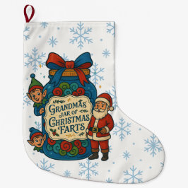 Meia De Natal Grande Funny Grandma’s Jar of Christmas Farts