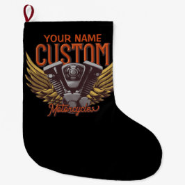 Meia De Natal Grande Garagem Personalizada de Eagle Wings Biker