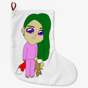 Meia De Natal Grande garota foxi chibi