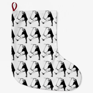 Meia De Natal Grande Garoto Patinete Voador Alto - Patinete Stunt