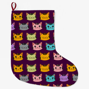Meia De Natal Grande Gatos