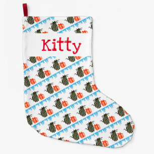Meia De Natal Grande Gatos de Natal e Presentes