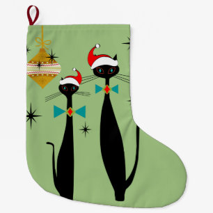 Meia De Natal Grande Gatos de Natal Modernos Meios séculos da Era Atô