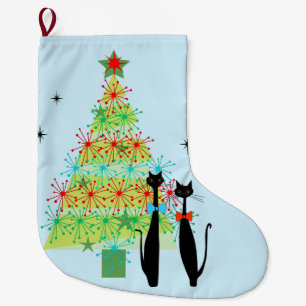 Meia De Natal Grande Gatos de Natal Modernos Meios séculos da Era Atô