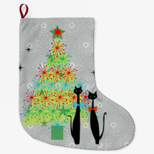 Meia De Natal Grande Gatos de Natal Modernos Meios séculos da Era Atô