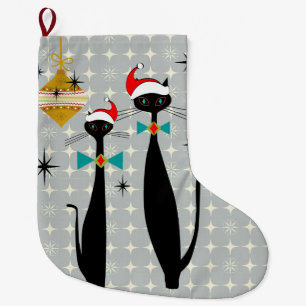 Meia De Natal Grande Gatos de Natal Modernos Meios séculos da Era Atô