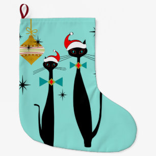 Meia De Natal Grande Gatos de Natal Modernos Meios séculos da Era Atô