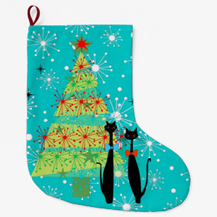 Meia De Natal Grande Gatos de Natal Modernos Meios séculos da Era Atô