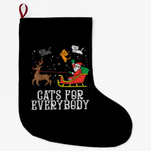 Meia De Natal Grande Gatos Para Todos Natal Gato Engraçado Mulheres Pap