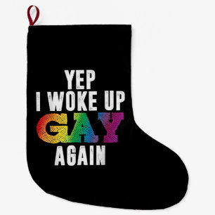 Meia De Natal Grande Gay do Acordado - Orgulho Rainbow Queer Gay do Par